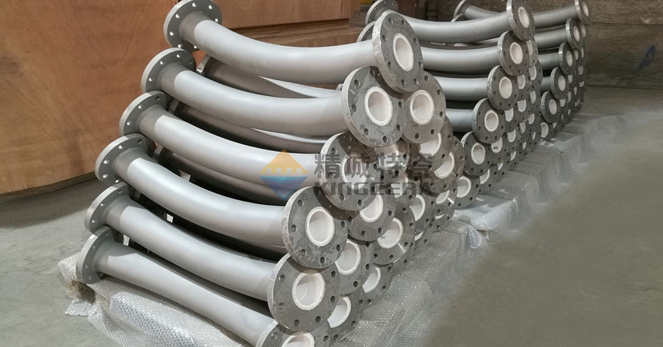 整體成型耐磨陶瓷管道在鋰電池正極材料輸送管道中的應用